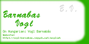 barnabas vogl business card