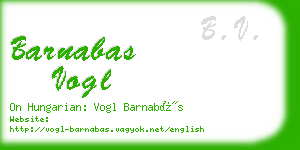 barnabas vogl business card